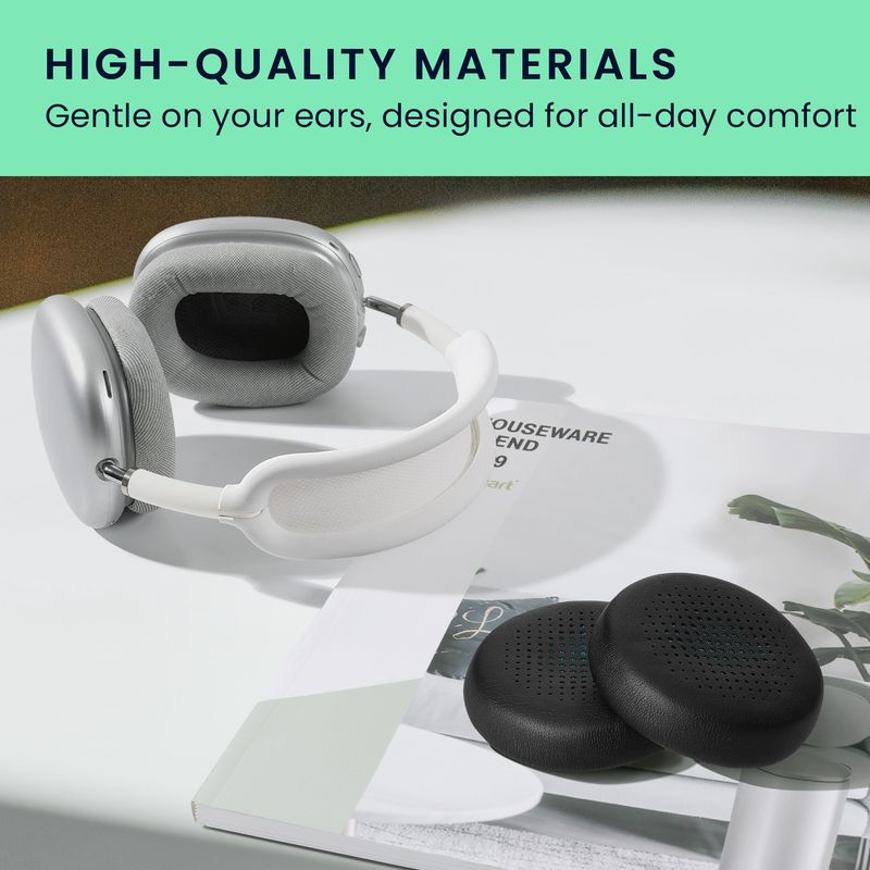 TV, Audio-Video si Foto - Portabile audio - Casti audio - Set 2 pernite pentru casti Kwmobile pentru JLab Go Work Gen 2, confort sporit, Piele ecologica, negru - Infinity.ro
