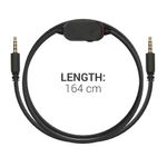 TV, Audio-Video si Foto - Portabile audio - Casti audio - Cablu Kwmobile pentru Alienware AW920H, AW720H, AW310H, AW510H, AW988, cablu detasabil, Plastic, negru - Infinity.ro