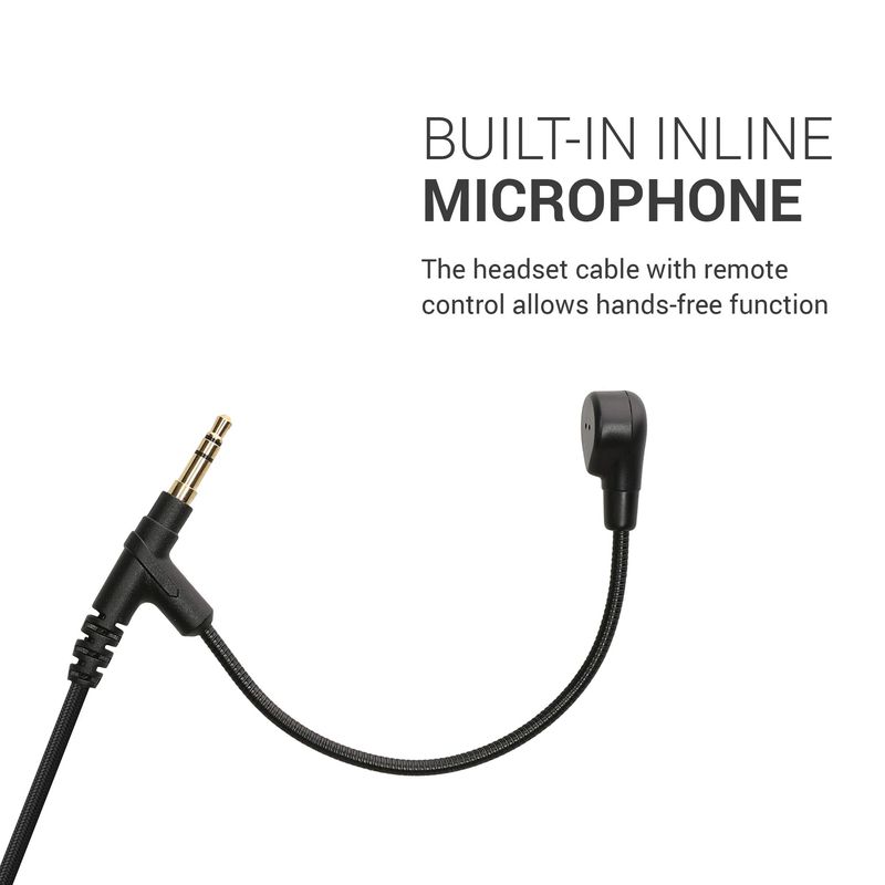 TV, Audio-Video si Foto - Portabile audio - Casti audio - Cablu Kwmobile pentru Sony WH-1000XM5, WH-1000XM4, MDR-100ABN, V-MODA, cablu detasabil, Plastic, negru - Infinity.ro
