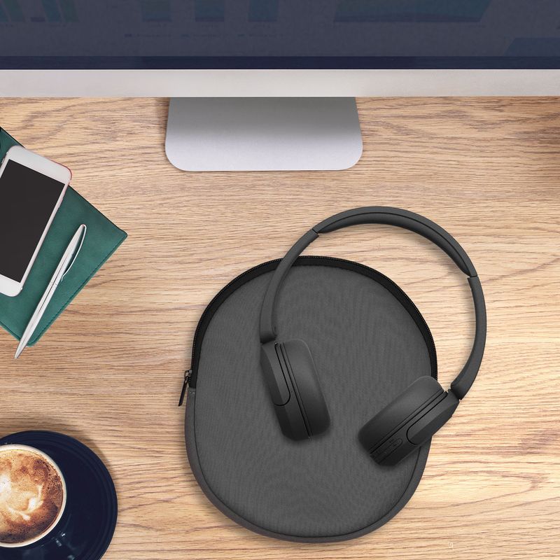TV, Audio-Video si Foto - Portabile audio - Casti audio - Husa casti Kwmobile pentru DOQAUS, Logitech H390, Sony WH-CH520, Sony WH-CH510, Jabra Evolve2 75, Neopren, gri - Infinity.ro