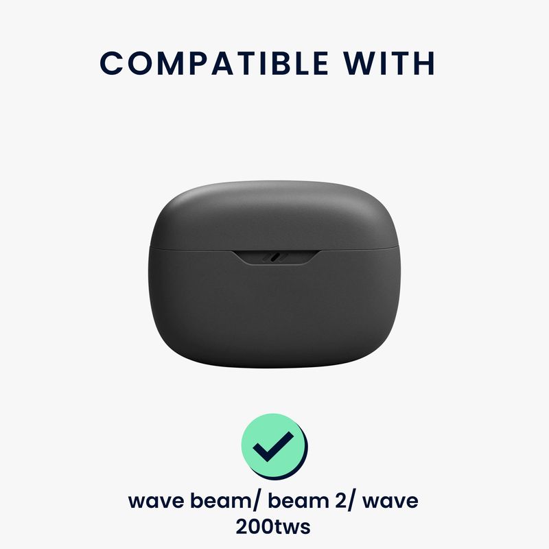 TV, Audio-Video si Foto - Portabile audio - Casti audio - Husa casti Kwmobile pentru JBL Wave Beam, Beam 2, Wave 200TWS, prindere cu carabina, antizgarieturi, Silicon, roz inchis - Infinity.ro