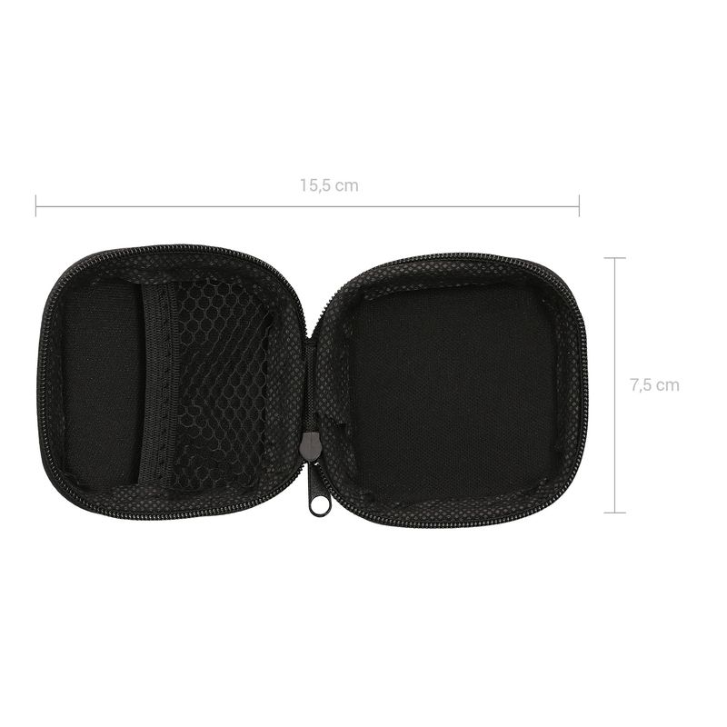 TV, Audio-Video si Foto - Portabile audio - Casti audio - Husa universala pentru casti Kwmobile, protectie la socuri, Textil, gri, negru - Infinity.ro