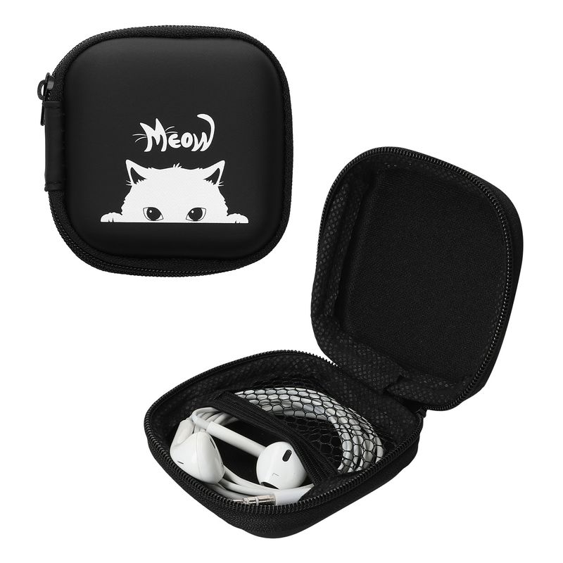 TV, Audio-Video si Foto - Portabile audio - Casti audio - Husa universala pentru casti Kwmobile, protectie la socuri, Textil, gri, negru - Infinity.ro