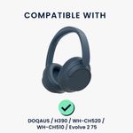 TV, Audio-Video si Foto - Portabile audio - Casti audio - Husa casti Kwmobile pentru DOQAUS, Logitech H390, Sony WH-CH520, Sony WH-CH510, Jabra Evolve2 75, Neopren, verde - Infinity.ro