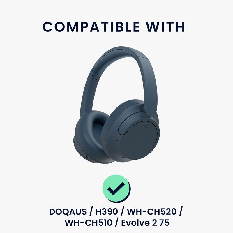 TV, Audio-Video si Foto - Portabile audio - Casti audio - Husa casti Kwmobile pentru DOQAUS, Logitech H390, Sony WH-CH520, Sony WH-CH510, Jabra Evolve2 75, Neopren, verde - Infinity.ro