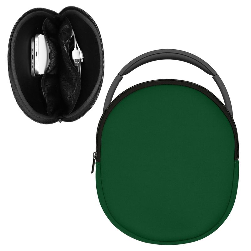 TV, Audio-Video si Foto - Portabile audio - Casti audio - Husa casti Kwmobile pentru DOQAUS, Logitech H390, Sony WH-CH520, Sony WH-CH510, Jabra Evolve2 75, Neopren, verde - Infinity.ro