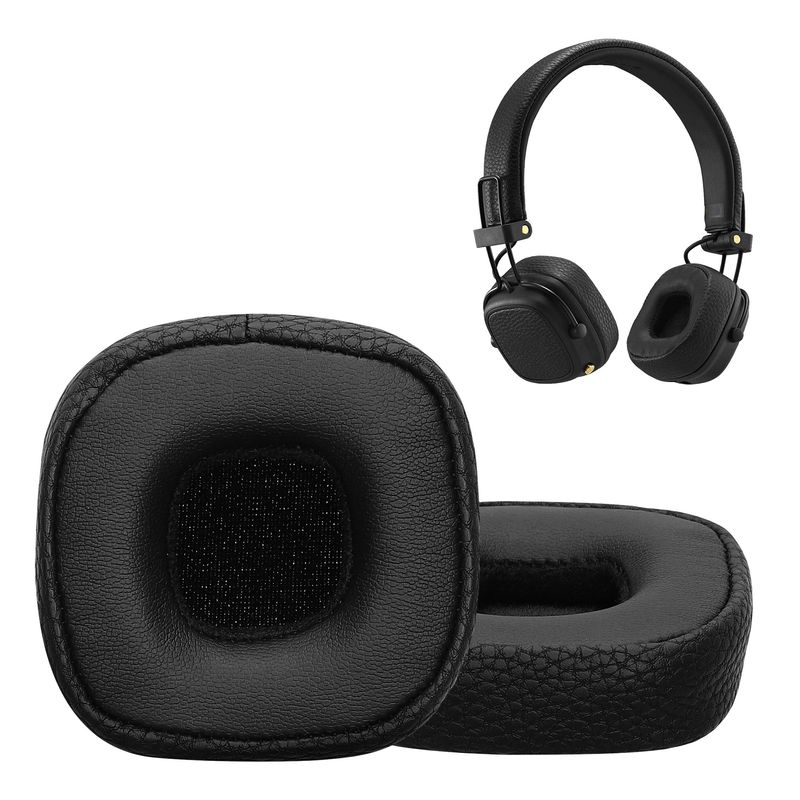 TV, Audio-Video si Foto - Portabile audio - Casti audio - Set 2 pernite pentru casti Kwmobile pentru Marshall Major III, Major 3, confort sporit, Piele ecologica, negru - Infinity.ro