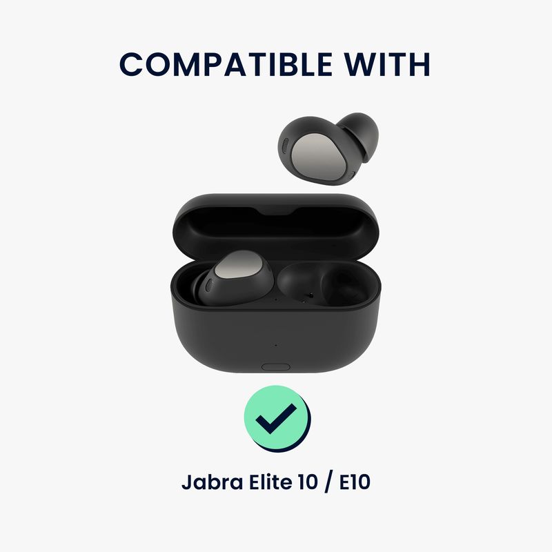 TV, Audio-Video si Foto - Portabile audio - Casti audio - Set 8 dopuri pentru casti Kwmobile pentru Jabra Elite 10, E10, confort sporit, Silicon, negru - Infinity.ro