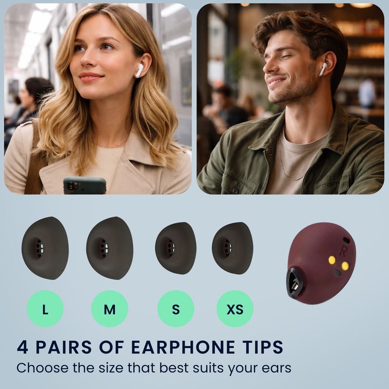 TV, Audio-Video si Foto - Portabile audio - Casti audio - Set 8 dopuri pentru casti Kwmobile pentru Jabra Elite 10, E10, confort sporit, Silicon, negru - Infinity.ro