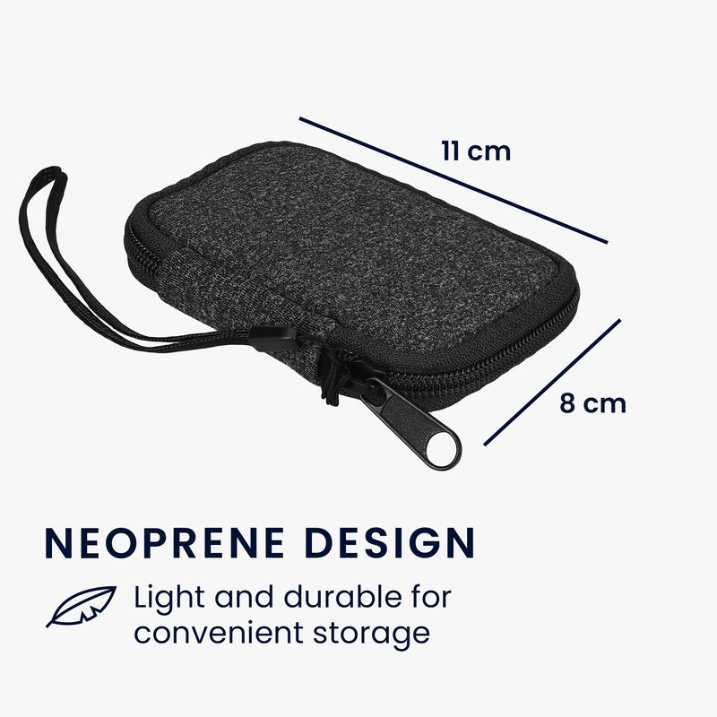 TV, Audio-Video si Foto - Portabile audio - Casti audio - Husa universala pentru casti Kwmobile, protectie la socuri, Textil, gri, alb - Infinity.ro