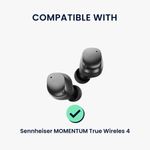TV, Audio-Video si Foto - Portabile audio - Casti audio - Set 8 dopuri pentru casti Kwmobile pentru Sennheiser MOMENTUM True Wireless 4, confort sporit, Silicon, negru - Infinity.ro