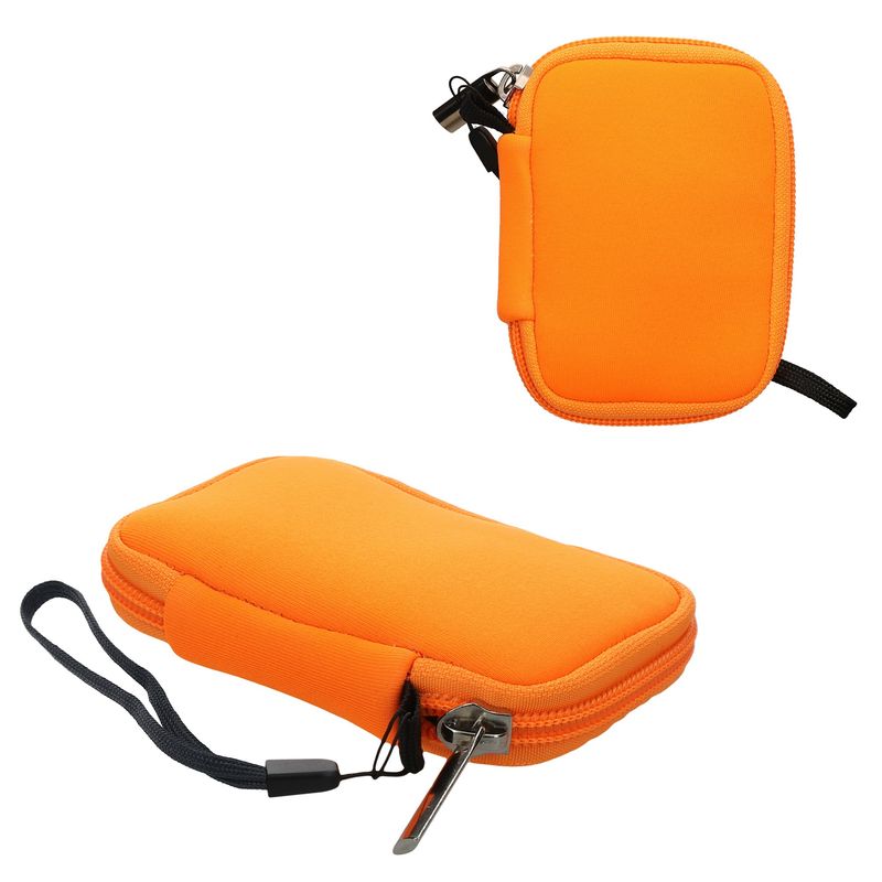 TV, Audio-Video si Foto - Portabile audio - Casti audio - Husa universala pentru casti Kwmobile, protectie la socuri, Textil, portocaliu - Infinity.ro