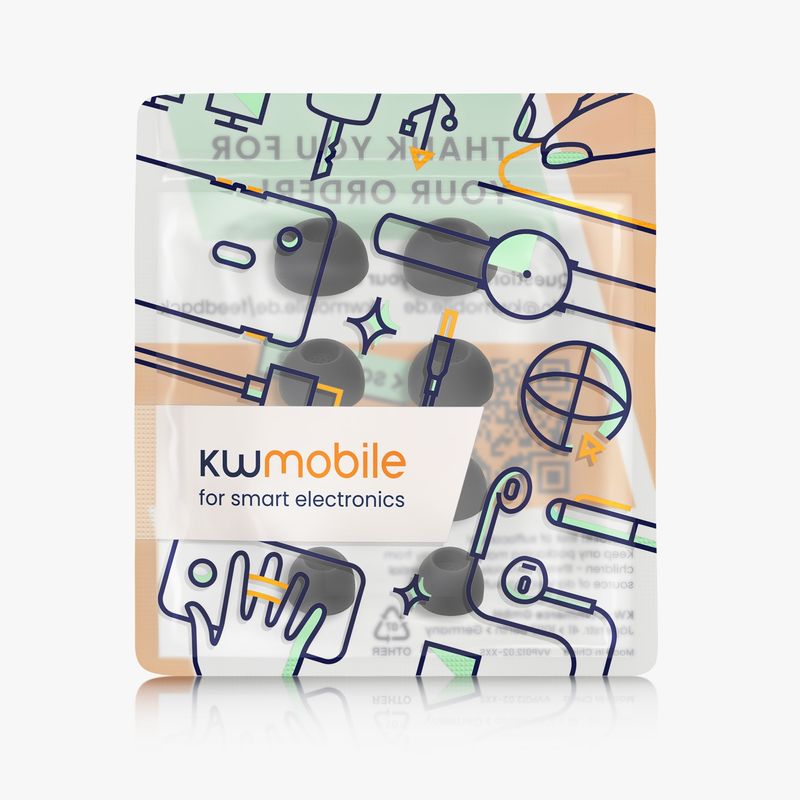 TV, Audio-Video si Foto - Portabile audio - Casti audio - Set 8 dopuri pentru casti Kwmobile pentru Sennheiser MOMENTUM True Wireless 4, confort sporit, Silicon, negru - Infinity.ro