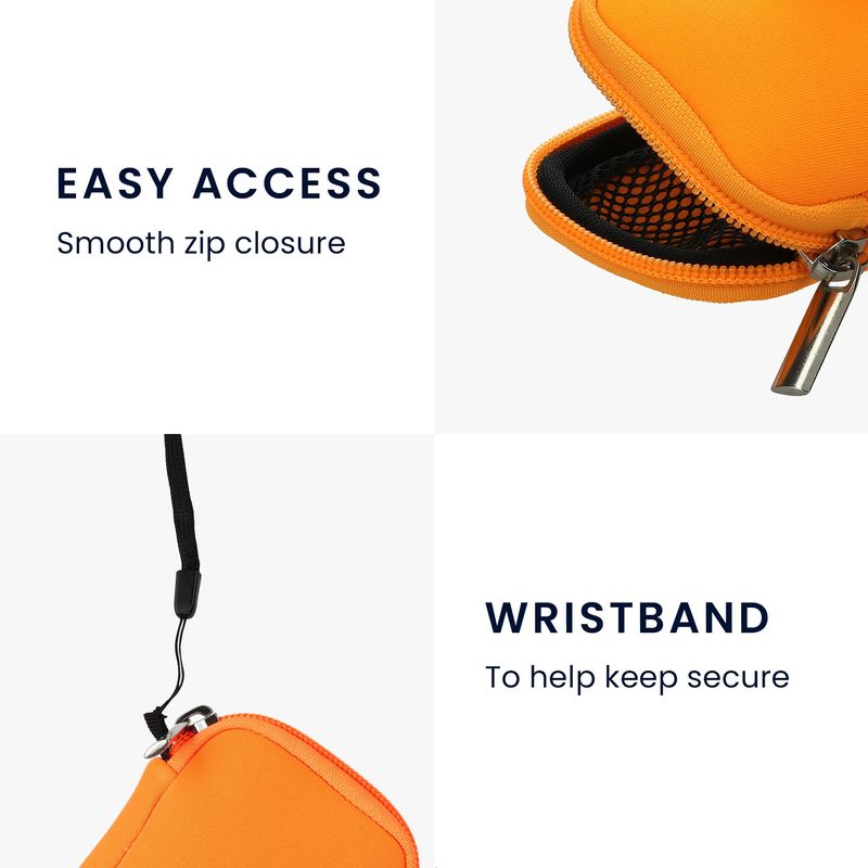TV, Audio-Video si Foto - Portabile audio - Casti audio - Husa universala pentru casti Kwmobile, protectie la socuri, Textil, portocaliu - Infinity.ro