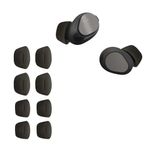 TV, Audio-Video si Foto - Portabile audio - Casti audio - Set 8 dopuri pentru casti Kwmobile pentru Jabra Elite 10, E10, confort sporit, Silicon, negru - Infinity.ro