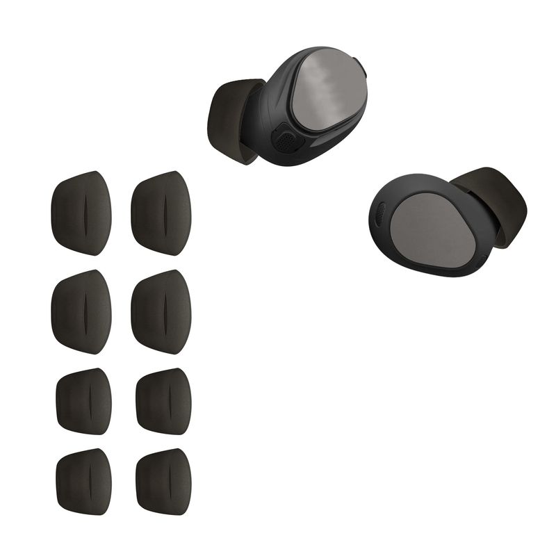 TV, Audio-Video si Foto - Portabile audio - Casti audio - Set 8 dopuri pentru casti Kwmobile pentru Jabra Elite 10, E10, confort sporit, Silicon, negru - Infinity.ro