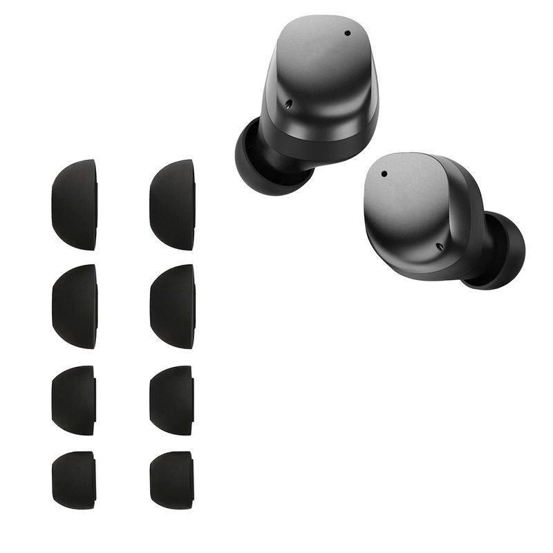 TV, Audio-Video si Foto - Portabile audio - Casti audio - Set 8 dopuri pentru casti Kwmobile pentru Sennheiser MOMENTUM True Wireless 4, confort sporit, Silicon, negru - Infinity.ro