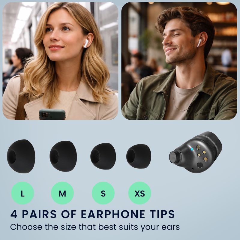 TV, Audio-Video si Foto - Portabile audio - Casti audio - Set 8 dopuri pentru casti Kwmobile pentru Sennheiser MOMENTUM True Wireless 4, confort sporit, Silicon, negru - Infinity.ro