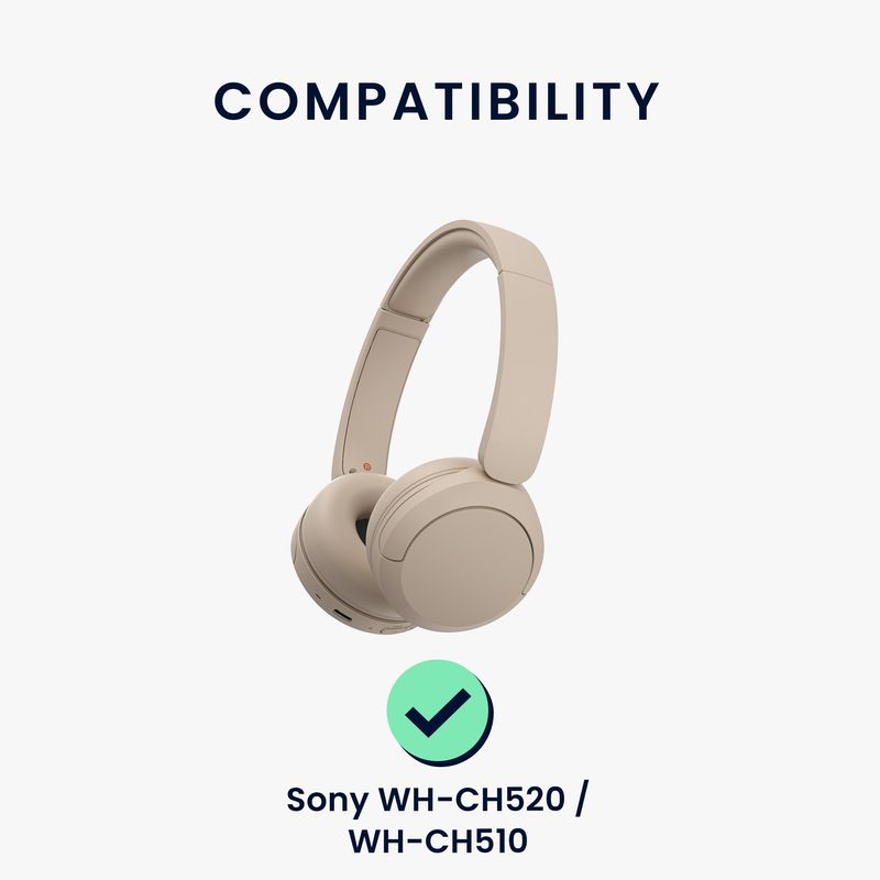 TV, Audio-Video si Foto - Portabile audio - Casti audio - Husa casti Kwmobile pentru Sony WH-CH520, WH-CH510, MDR-ZX110, inchidere cu fermoar, Neopren, negru - Infinity.ro