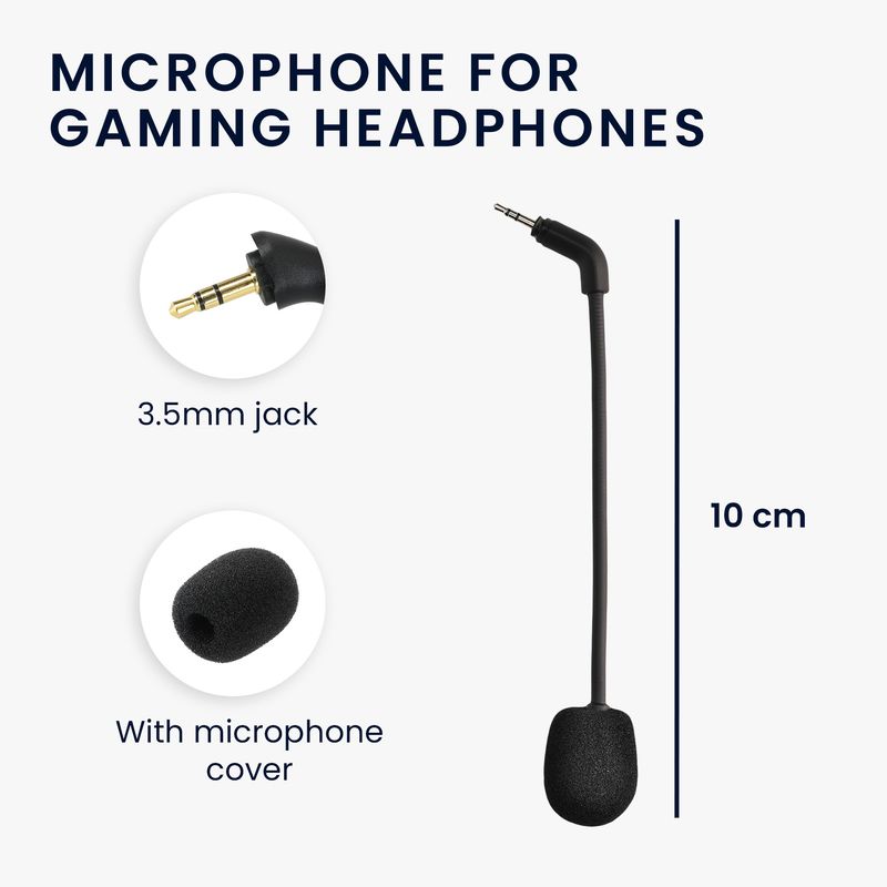 TV, Audio-Video si Foto - Portabile audio - Casti audio - Microfon de schimb Kwmobile pentru Turtle Beach Recon 500, detasabil, plastic, negru - Infinity.ro