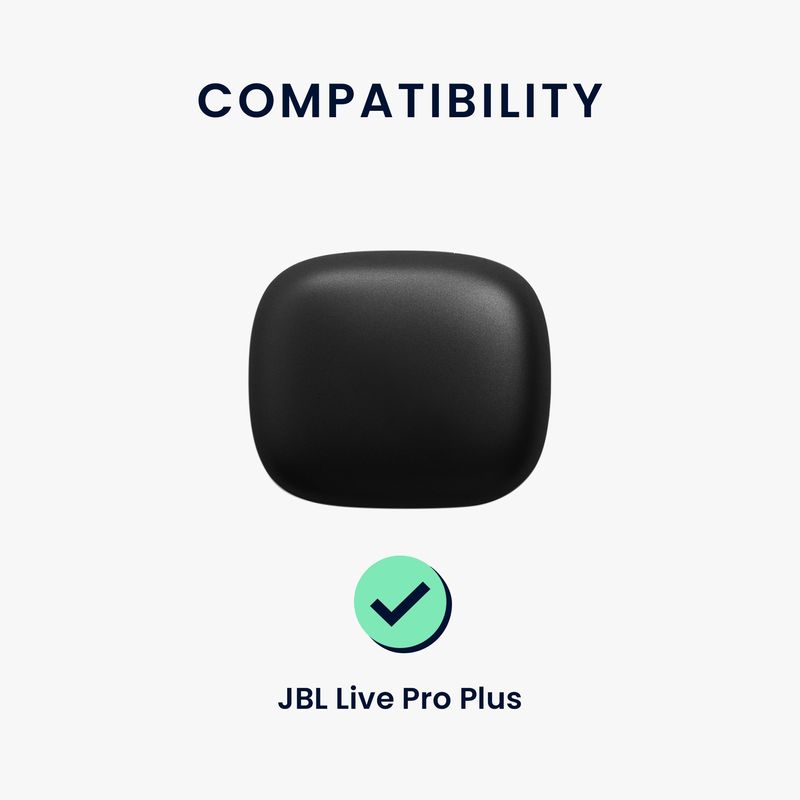 TV, Audio-Video si Foto - Portabile audio - Casti audio - Husa casti Kwmobile pentru JBL Live Pro Plus, anti-alunecare, Silicon, negru - Infinity.ro