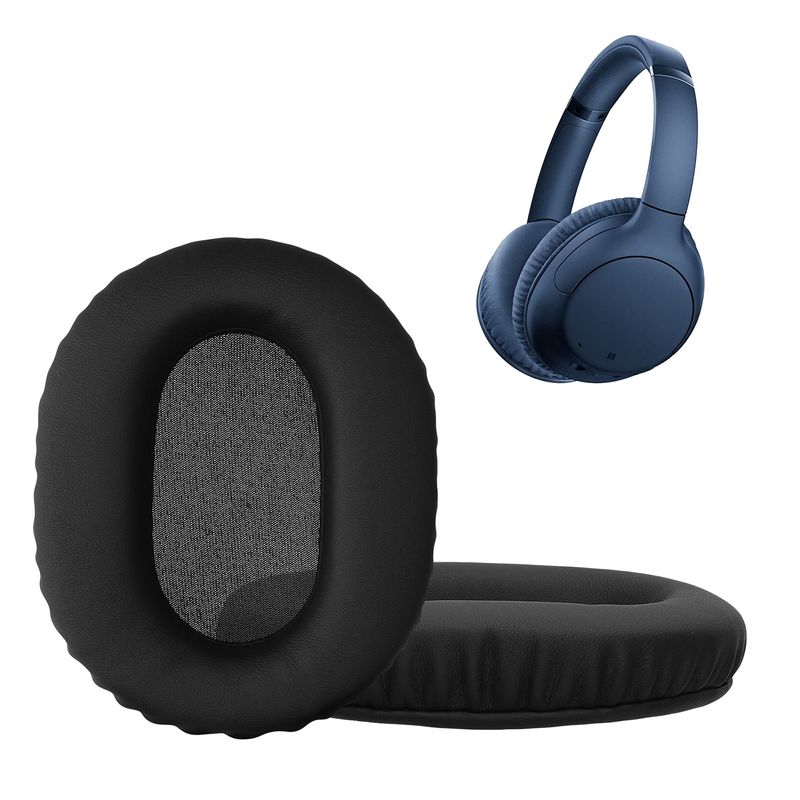 TV, Audio-Video si Foto - Portabile audio - Casti audio - Set 2 pernite pentru casti Kwmobile pentru Sony WH-CH720N, WH-CH710N, confort sporit, Piele ecologica, albastru - Infinity.ro