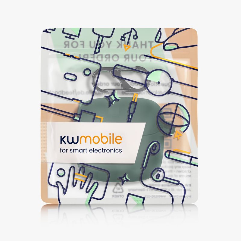 TV, Audio-Video si Foto - Portabile audio - Casti audio - Husa casti Kwmobile pentru JBL Tune Flex, protectie la zgarieturi, Silicon, verde - Infinity.ro
