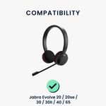 TV, Audio-Video si Foto - Portabile audio - Casti audio - Set 2 pernite casti Kwmobile pentru Jabra Evolve 20, Evolve 20 SE, Evolve 30, Evolve 30 II, Evolve 40, Evolve 65, negru - Infinity.ro