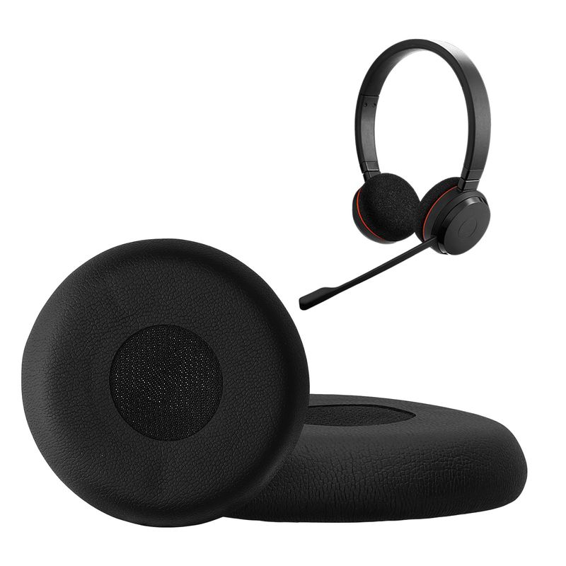 TV, Audio-Video si Foto - Portabile audio - Casti audio - Set 2 pernite casti Kwmobile pentru Jabra Evolve 20, Evolve 20 SE, Evolve 30, Evolve 30 II, Evolve 40, Evolve 65, negru - Infinity.ro