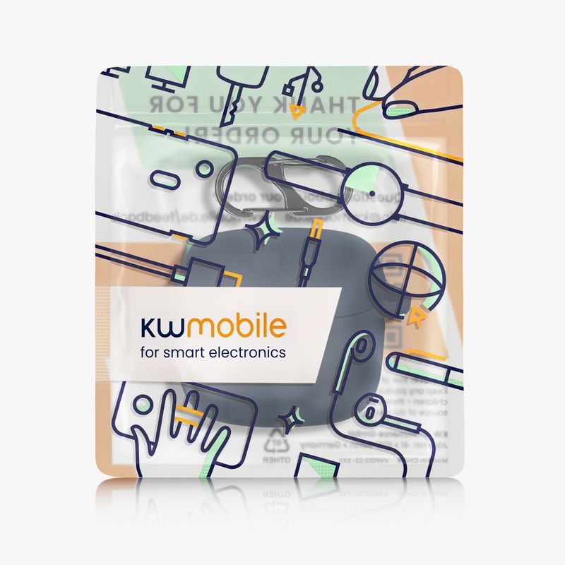 TV, Audio-Video si Foto - Portabile audio - Casti audio - Husa casti Kwmobile pentru JBL Tune Flex, protectie la zgarieturi, Silicon, albastru - Infinity.ro