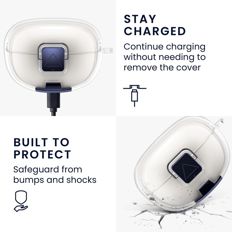 TV, Audio-Video si Foto - Portabile audio - Casti audio - Husa casti Kwmobile pentru Bose Ultra Open Earbuds, functie stand, Termoplastic, transparent - Infinity.ro