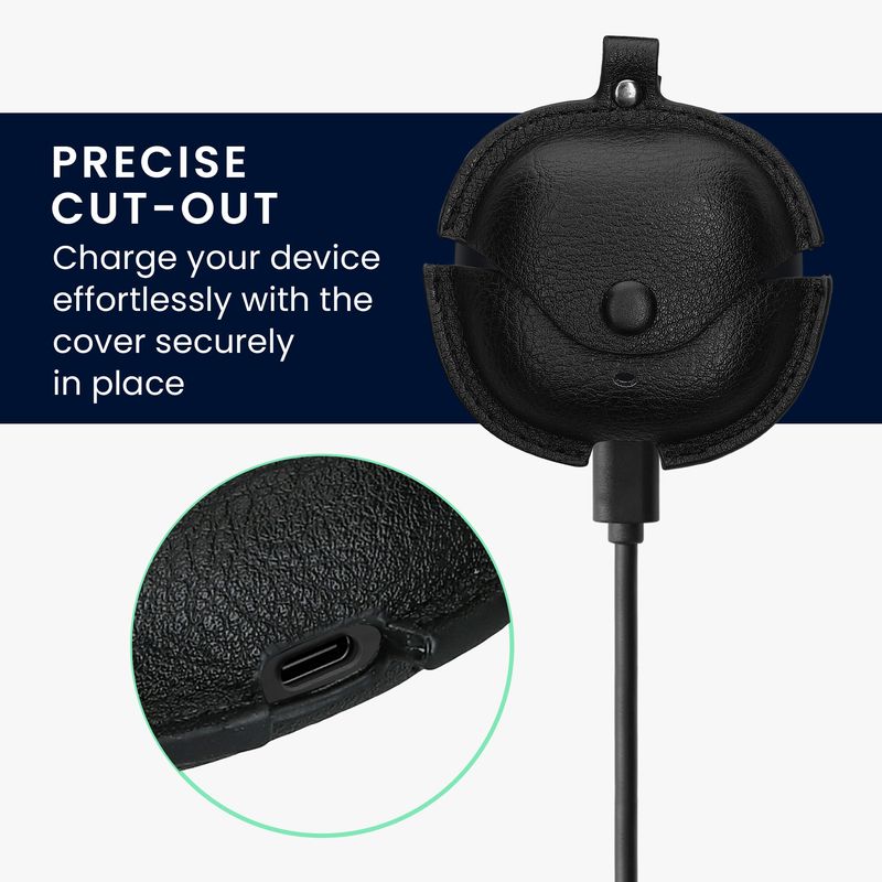 TV, Audio-Video si Foto - Portabile audio - Casti audio - Husa casti Kwmobile pentru Xiaomi Redmi Buds 6 Lite, protectie la zgarieturi, Piele ecologica, negru - Infinity.ro