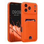 TV, Audio-Video si Foto - Portabile audio - Casti audio - Husa casti Kwmobile pentru Apple iPhone 17 Pro Max, protectie la zgarieturi, Neopren, portocaliu - Infinity.ro