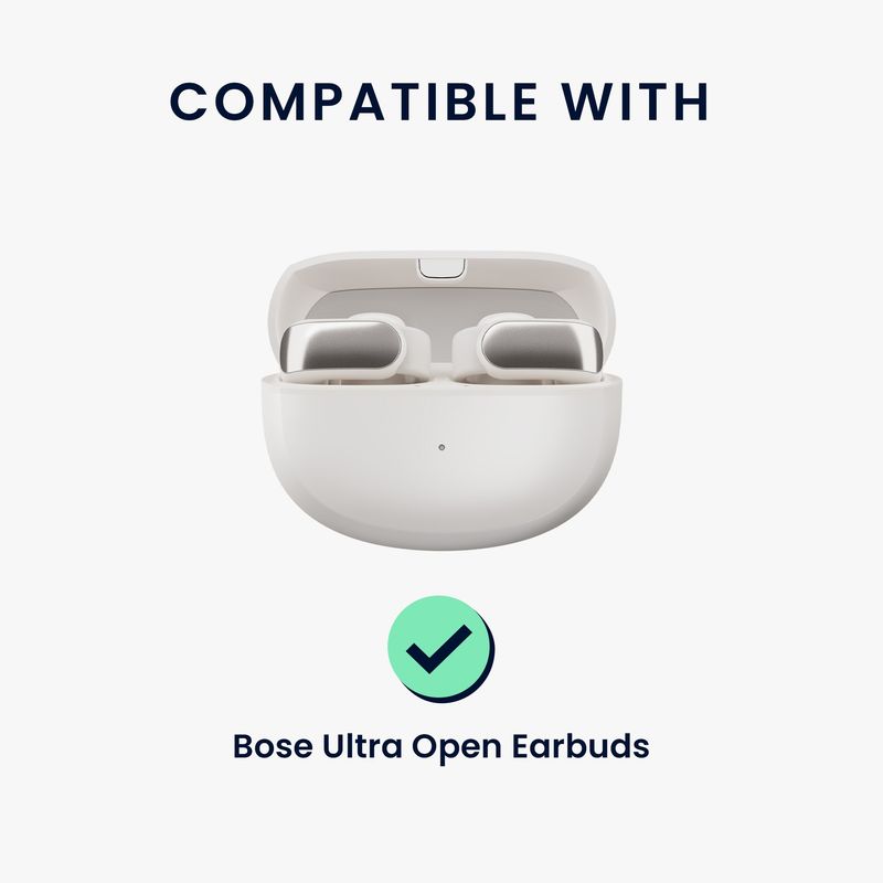 TV, Audio-Video si Foto - Portabile audio - Casti audio - Husa casti Kwmobile pentru Bose Ultra Open Earbuds, functie stand, Termoplastic, transparent - Infinity.ro