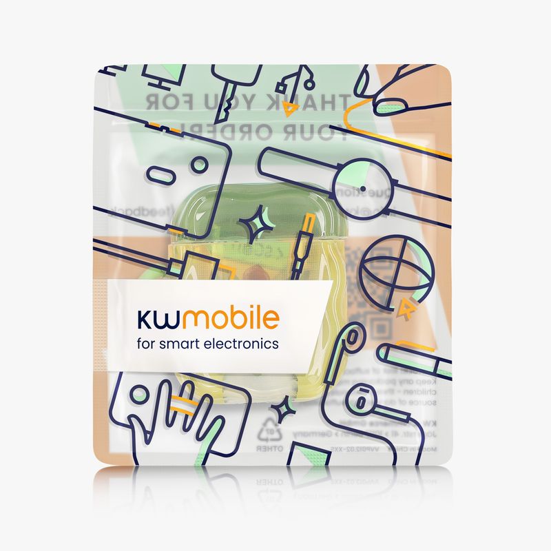 TV, Audio-Video si Foto - Portabile audio - Casti audio - Husa casti Kwmobile pentru Apple AirPods 1, AirPods 2, incarcare wireless, Termoplastic, multicolor - Infinity.ro