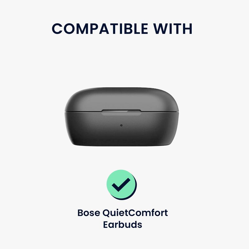 TV, Audio-Video si Foto - Portabile audio - Casti audio - Husa casti Kwmobile pentru Bose QuietComfort Earbuds, anti-alunecare, Silicon, negru - Infinity.ro