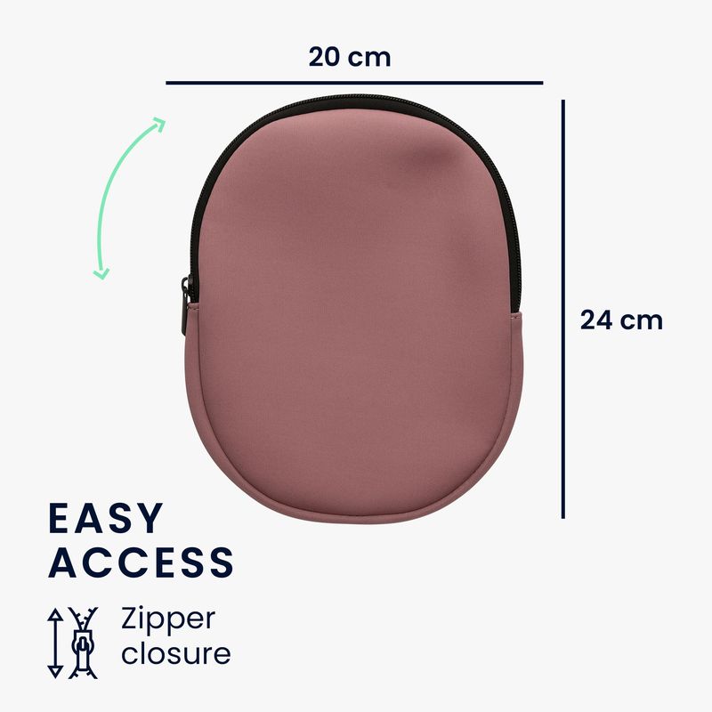 TV, Audio-Video si Foto - Portabile audio - Casti audio - Husa universala pentru casti Kwmobile, protectie la socuri, Neopren, roz - Infinity.ro