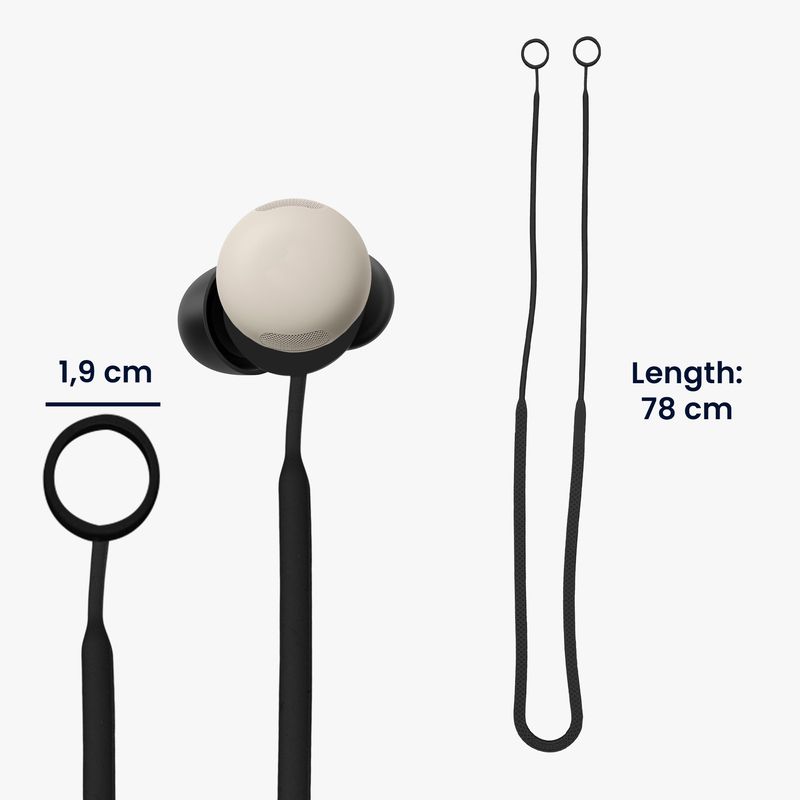 TV, Audio-Video si Foto - Portabile audio - Casti audio - Husa casti Kwmobile pentru Google Pixel Buds Pro 2, anti-alunecare, Silicon, negru - Infinity.ro
