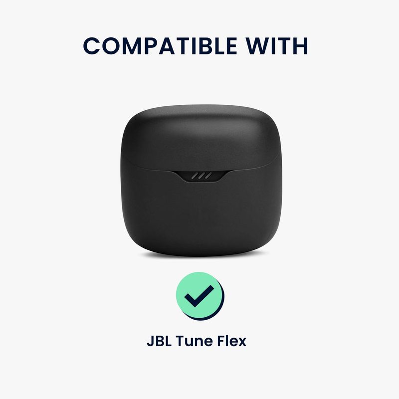 TV, Audio-Video si Foto - Portabile audio - Casti audio - Husa casti Kwmobile pentru JBL Tune Flex, anti-alunecare, Silicon, negru - Infinity.ro