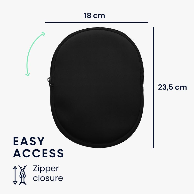 TV, Audio-Video si Foto - Portabile audio - Casti audio - Husa casti Kwmobile pentru JBL Tune 600, Tune 500BT, Tune 510BT, Tune 450, protectie la socuri, Neopren, negru - Infinity.ro