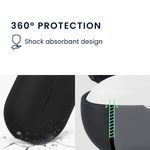 TV, Audio-Video si Foto - Portabile audio - Casti audio - Husa casti Kwmobile pentru Huawei FreeBuds Pro 4, protectie la zgarieturi, Silicon, negru - Infinity.ro