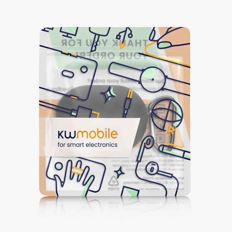 TV, Audio-Video si Foto - Portabile audio - Casti audio - Husa casti Kwmobile pentru Huawei FreeBuds Pro 4, protectie la zgarieturi, Silicon, negru - Infinity.ro