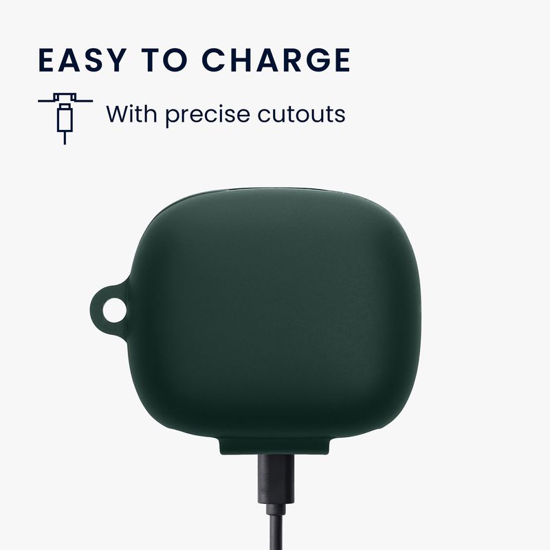 TV, Audio-Video si Foto - Portabile audio - Casti audio - Husa casti Kwmobile pentru JBL Live Pro 2 TWS, protectie la zgarieturi, Silicon, verde - Infinity.ro