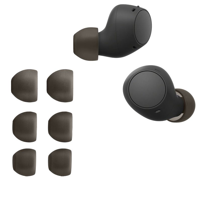 TV, Audio-Video si Foto - Portabile audio - Casti audio - Set 6 dopuri pentru casti Kwmobile pentru Sony WF-C510, confort sporit, Silicon, negru - Infinity.ro