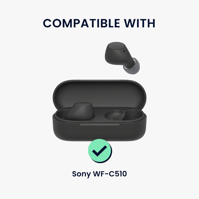 TV, Audio-Video si Foto - Portabile audio - Casti audio - Set 6 dopuri pentru casti Kwmobile pentru Sony WF-C510, confort sporit, Silicon, negru - Infinity.ro
