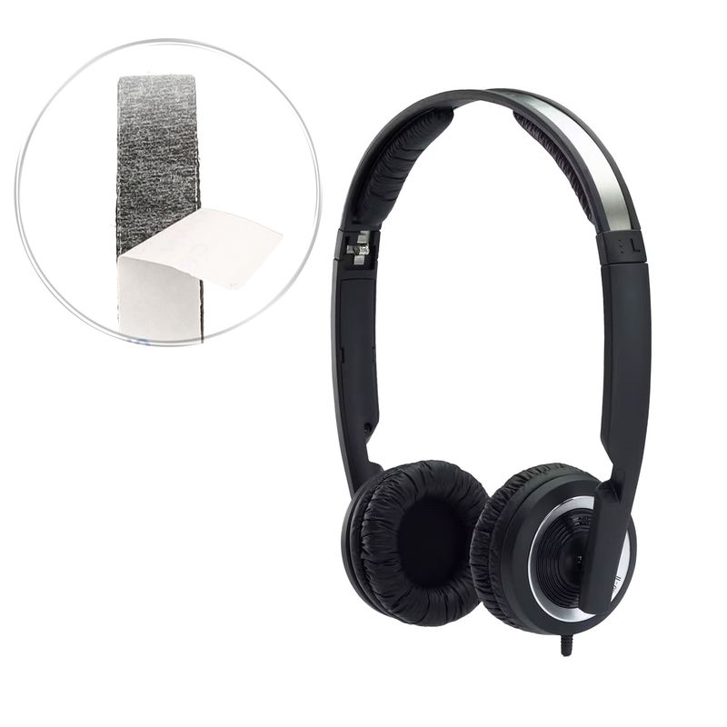 TV, Audio-Video si Foto - Portabile audio - Casti audio - Banda pentru casti Kwmobile pentru Sennheiser PX200, PX100, protectie la zgarieturi, Piele ecologica, negru - Infinity.ro
