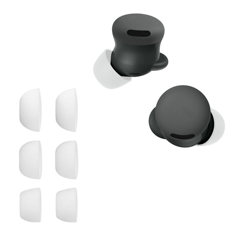 TV, Audio-Video si Foto - Portabile audio - Casti audio - Set 6 dopuri pentru casti Kwmobile pentru Google Pixel Buds 2a, confort sporit, Silicon, alb - Infinity.ro