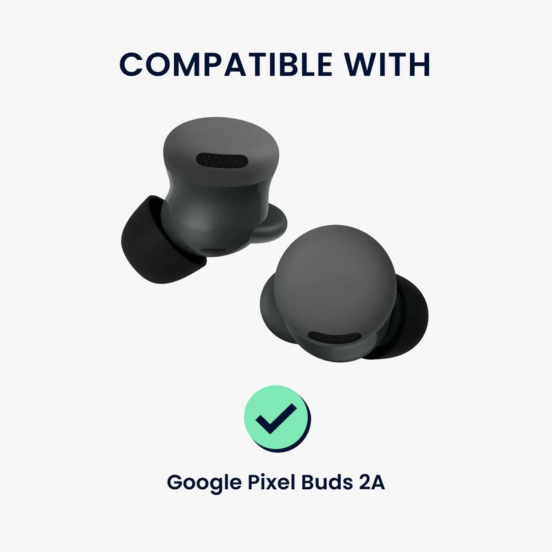 TV, Audio-Video si Foto - Portabile audio - Casti audio - Set 6 dopuri pentru casti Kwmobile pentru Google Pixel Buds 2a, confort sporit, Silicon, alb - Infinity.ro