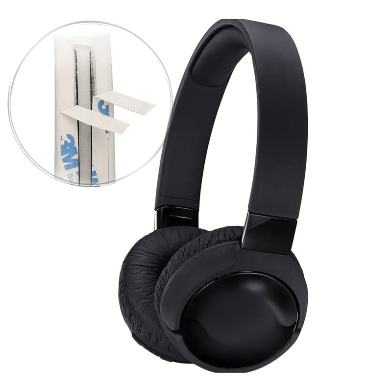 TV, Audio-Video si Foto - Portabile audio - Casti audio - Banda pentru casti Kwmobile pentru JBL Tune 600, Tune 500BT, Tune 510BT, Tune 520BT, Tune 450, Piele ecologica, alb - Infinity.ro