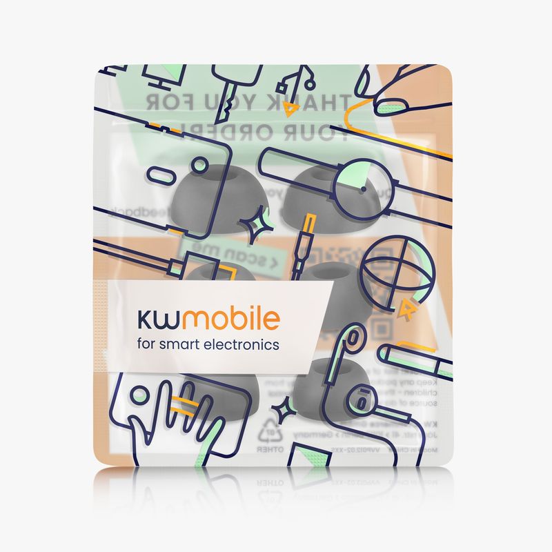 TV, Audio-Video si Foto - Portabile audio - Casti audio - Set 6 dopuri pentru casti Kwmobile pentru Samsung Galaxy Buds 3 Pro, confort sporit, Silicon, gri - Infinity.ro